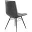 4 chaises de salle à manger à dossier gris anthracite avec finition bronze industriel - élégantes et pratiques pour les pièces