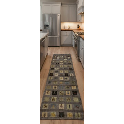 Tapis de couloir brun Indo Farhana
