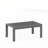 All-Weather Metal Outdoor Coffee Table, 43" X 24", Wood-Look Top, Gray Frame | Gift Idea-1250502377
