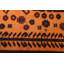 Tapis orange brûlé Teimani 3 pi 7 po x 6 pi 7 po
