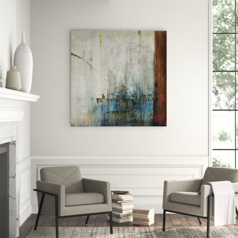 Break Water Painting by Joshua Schicker, Outdoor, 54" H x 54" W