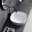 Lavabo de salle de bain vasque carré en porcelaine vitrifiée avec drain escamotable L 17 po x l 17 po