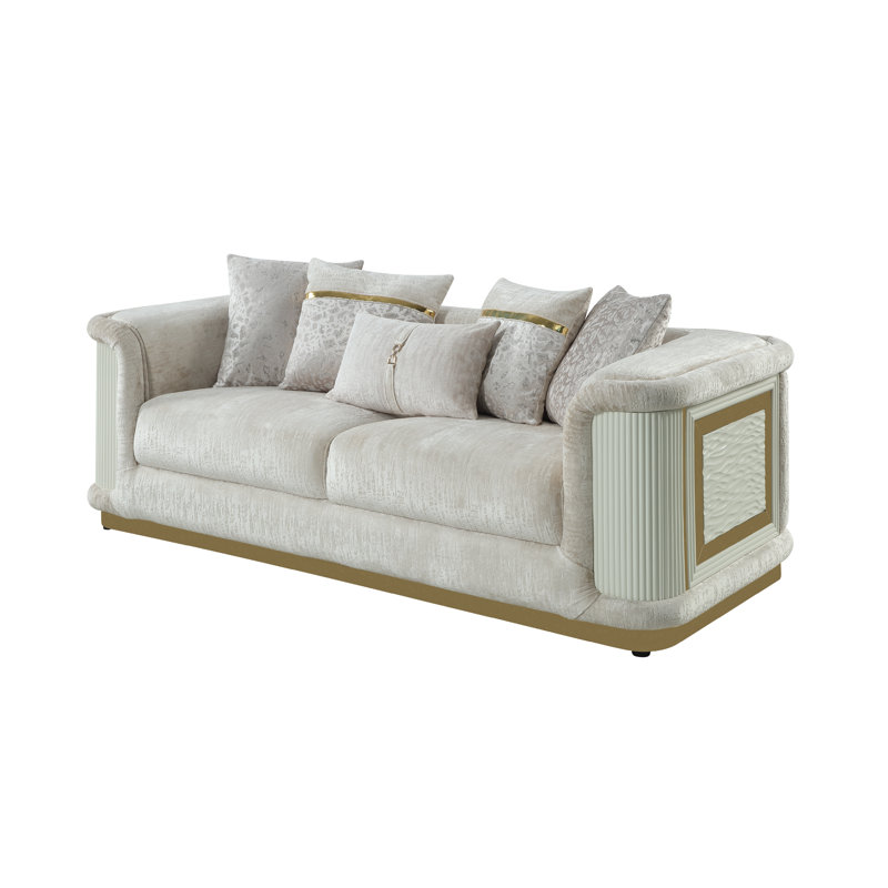 Canapé Dunning crème, 28" H x 91" W x 36" D