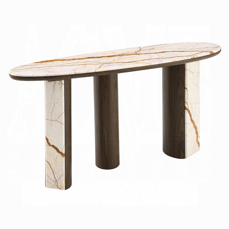 Haidar Console Table W/marble Top