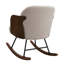 Valera Beige Boucle Upholstered Mid Back Rocking Chair-1842080243