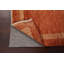 Tapis orange noué à la main de conception unique 2 pi 8 po x 9 pi 3 po