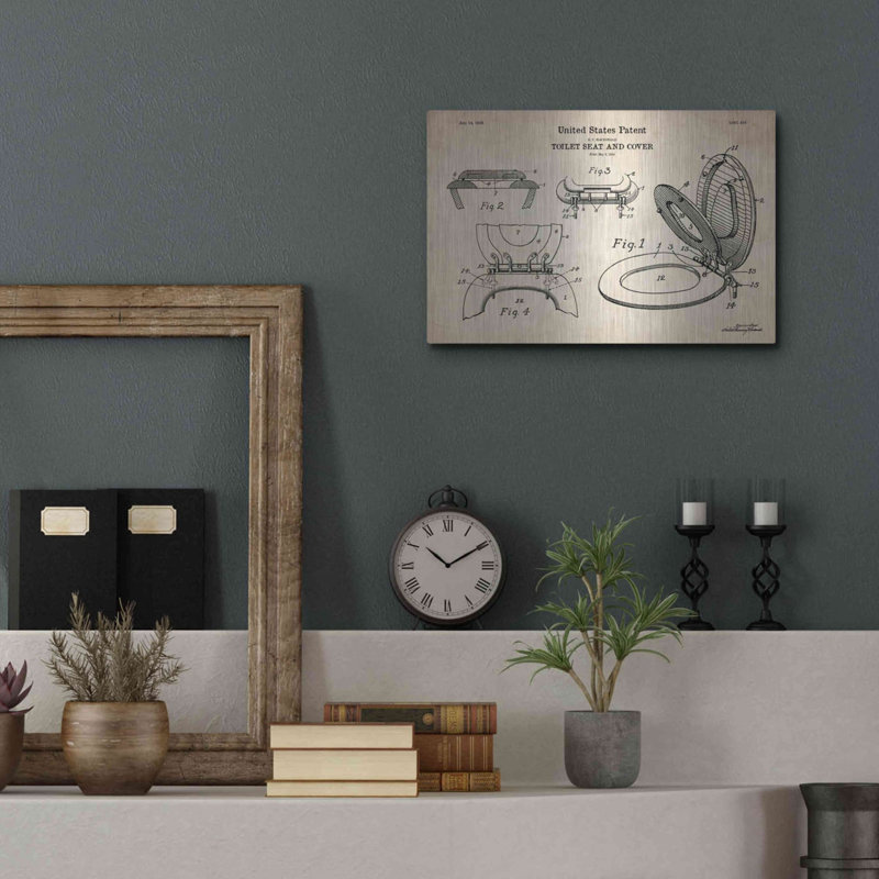 Art mural en métal parchemin, Beige, H 12 po x l 16 po