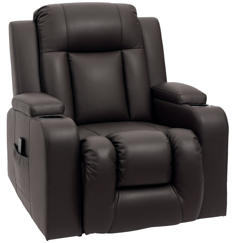 Fauteuil de massage en faux cuir, Similicuir brun