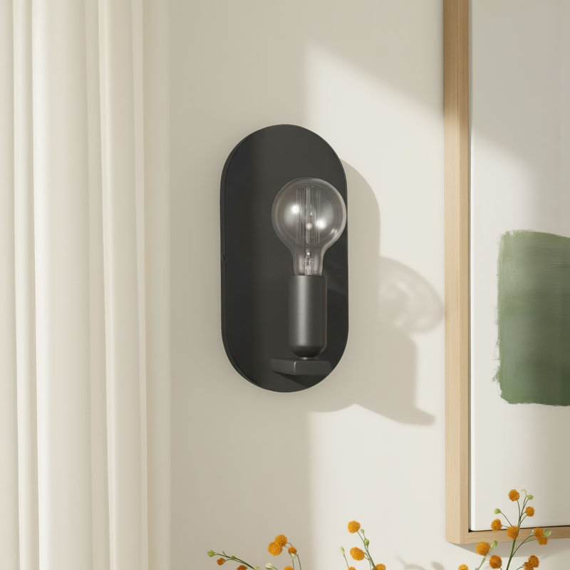 Thomasin Cassi 1 - Light Dimmable Armed Sconce, Matte Black