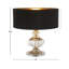 Lampe de table en cristal doré avec abat-jour noir