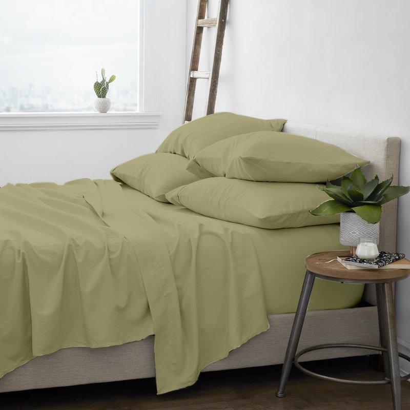 Ensemble de draps en micro-fibre, Très grand, Sauge