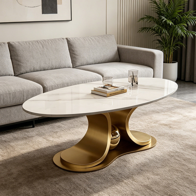 Table basse Luxury, Doré, H 15,7 po x L 47,2 po x l 23,6 po