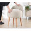 Cotton 48cm Wide Solid Colour Footstool Ottoman-6075061