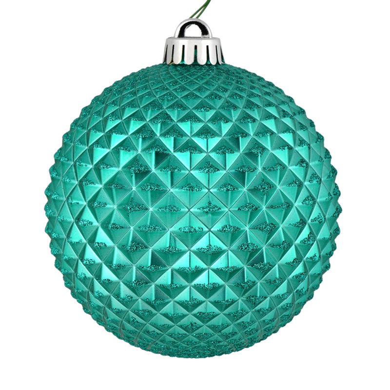 Ornement boule Durian Glitter, Bleu sarcelle