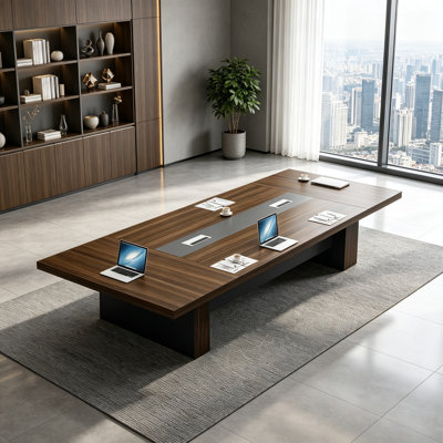Table de conférence moderne, table de réunion professionnelle pour salle de conférence, bureau de direction, salle de formation et espace de travail collaboratif