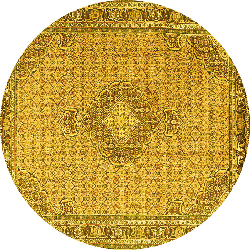 Anacelis Washable Oriental Indoor Rug, Round 3'