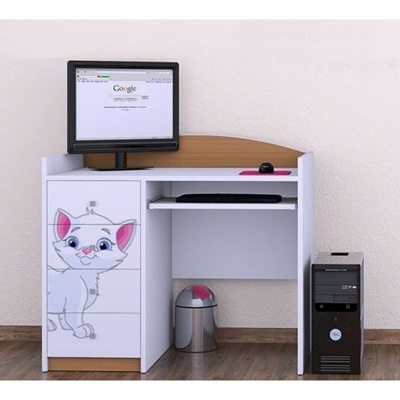 Dex 100cm Computer Desk, Light Brown