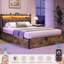 LED Lights Bed Frames With Upholstered Storage Bed Frames-150768790