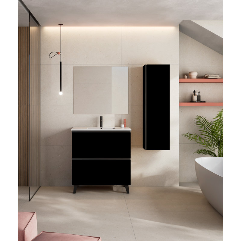 Coiffeuse Bathroon, 24", Noir, Noir