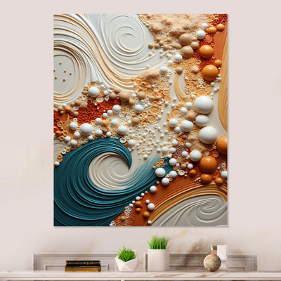 Serene Sands I - Abstract Collages, impression d'art mural en métal