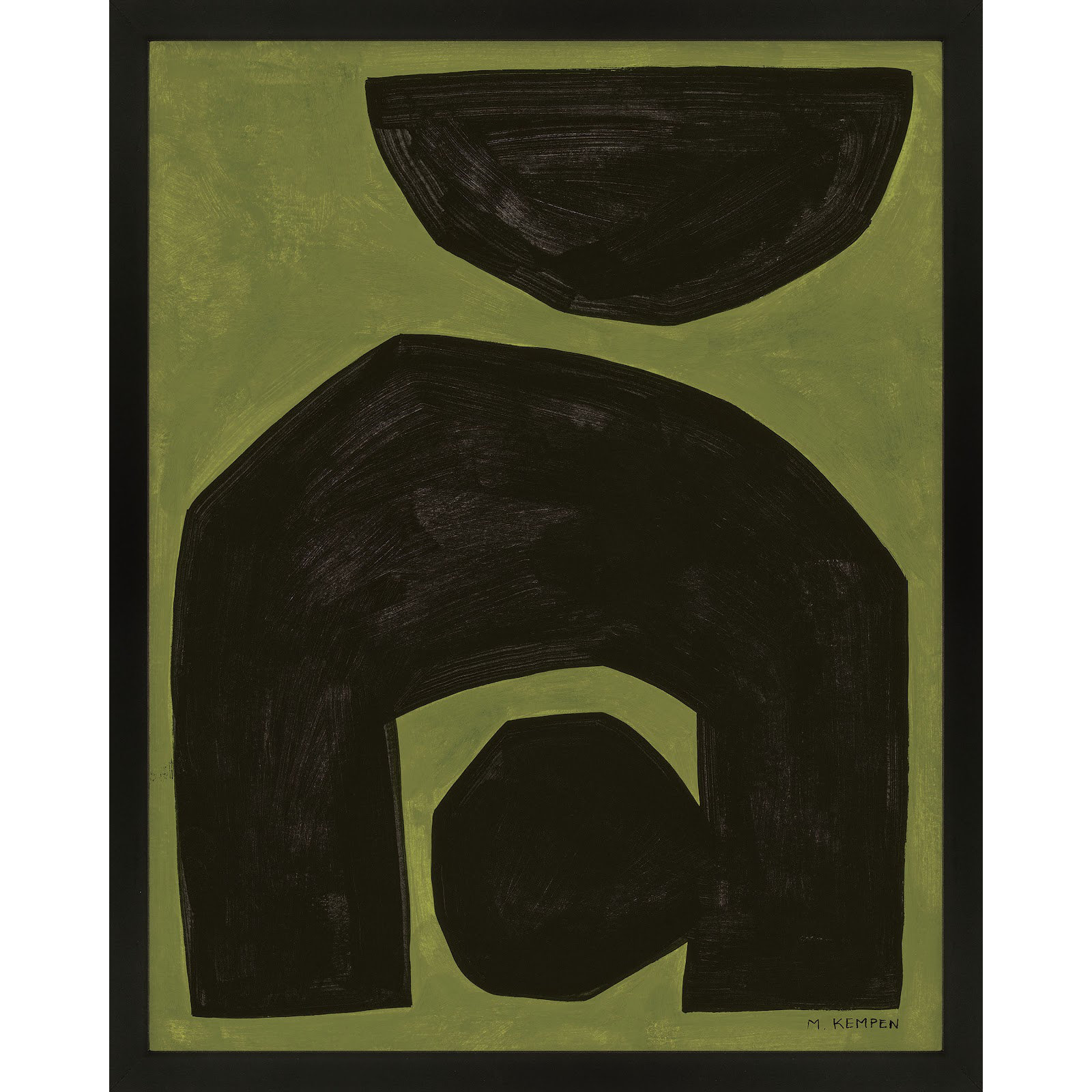 Module On Green 2 by Michael Kempen, Black, 30" H x 24" W x 1.25" D