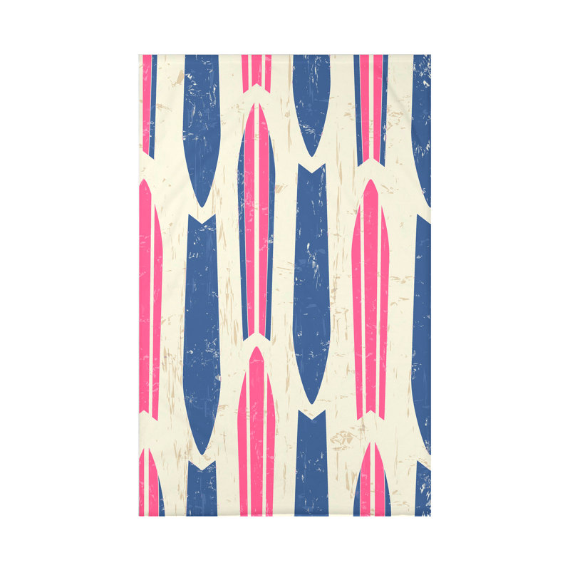 Jeté Surf, Sand, & Sea, L 50 po x l 60 po x P 0,5 po, Rose