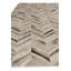 Natural Hide Cowhide Chevron Area Rug in Silver-25307051