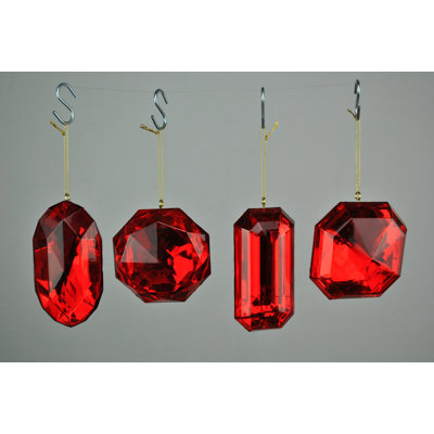 4 Piece Jewel Ornament Set