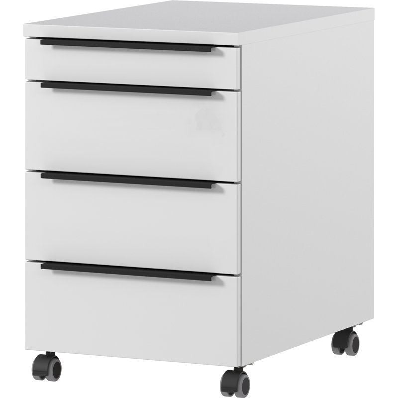 Mastandrea 63 cm W 4 -Drawer Filing Cabinet, Light grey
