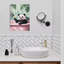 Drôle de panda dans une baignoire sans cadre, art mural 24 po x 36 po