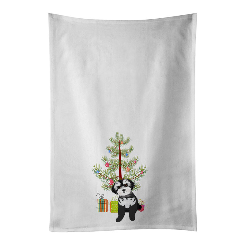 Ensemble de 2 serviettes de cuisine Shih-Tzu