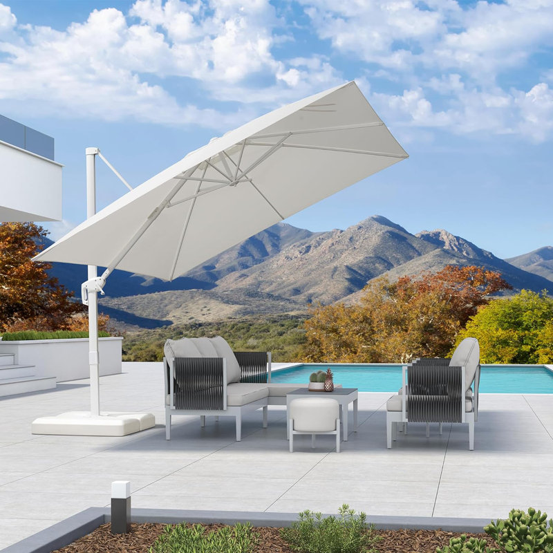 Parasol carré en polyester blanc 10 pi x 10 pi Ronav, Blanc, 10 pi x 10 pi