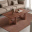 Table basse de style noyer Wabi-sabi