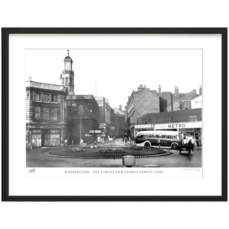 Warrington, The Circus And Sankey Street C1955 - Single Picture Frame Print, 60cm H x 80cm W x 2.3cm D