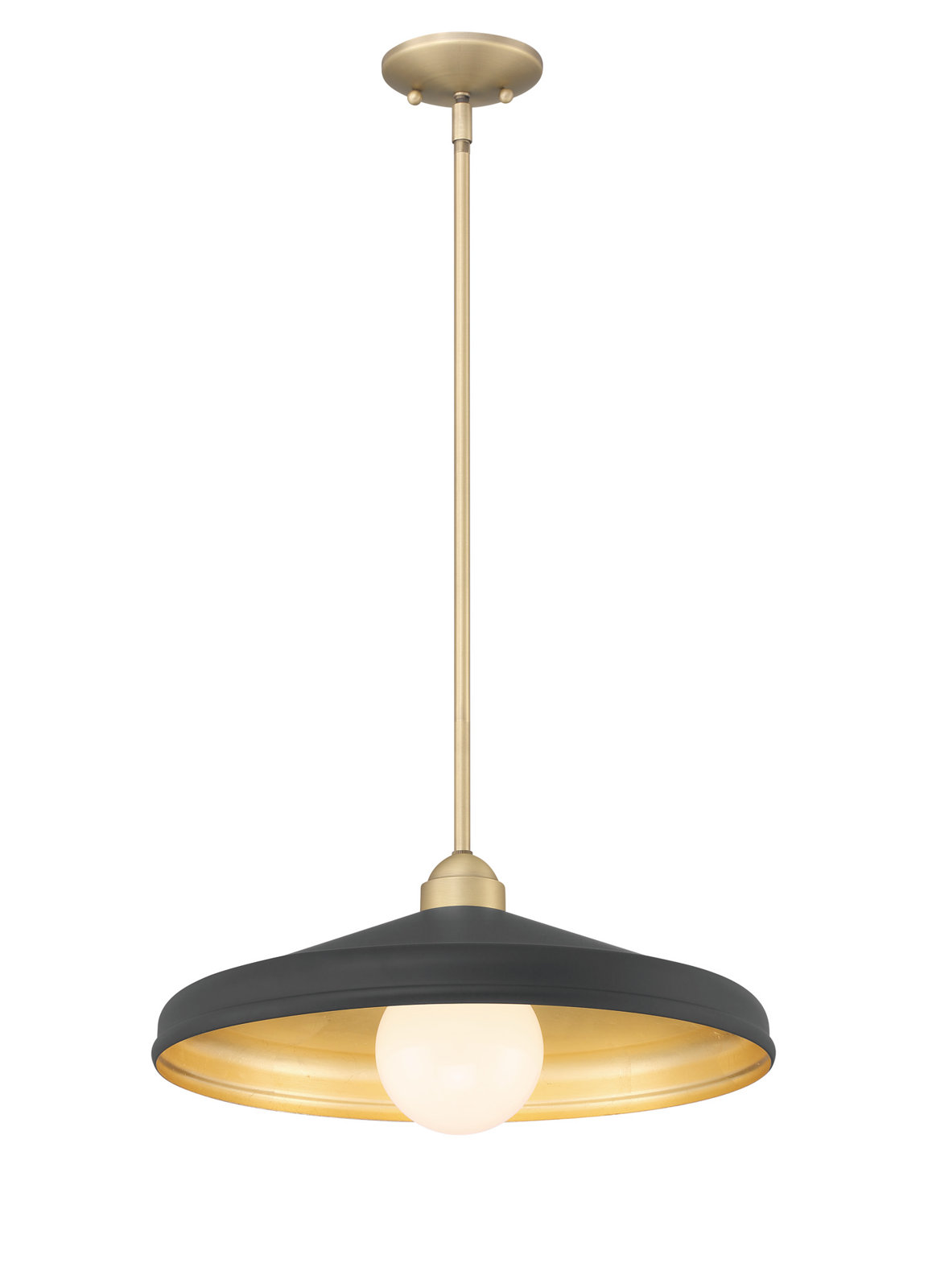 Delilah 18" W Dome Pendant, Black