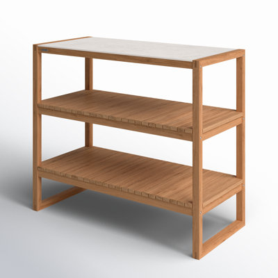 Desserte en bois massif de 39,4 po Brecken