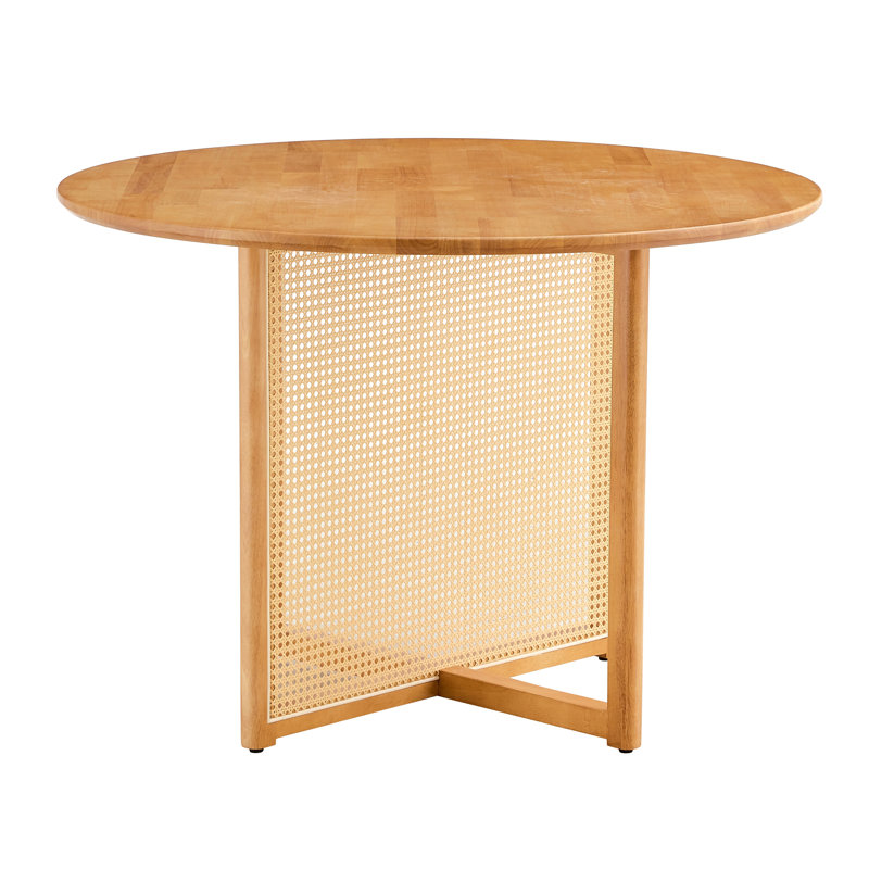 Konradin Round Solid Wood Dining Table, Wood