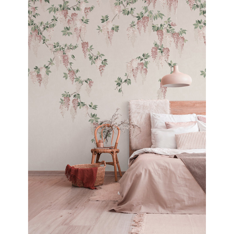 Wisteria Wall Mural, Pink