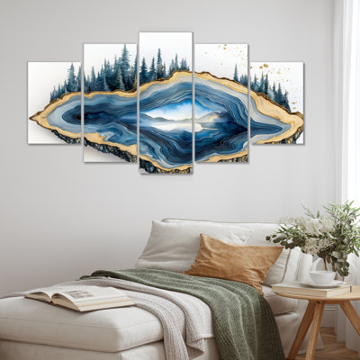 Géode de la forêt et glissade sur bois en spirale - Art mural cristaux - Art mural traditionnel pour le salon