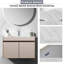 Marble Vanity Top Vanity Top With Pre-Drilled Faucet Holes, Bathroom Vanity Top With Undermount Rectangular Middle Sink Andheight Backsplash,  Bianco Carrara Venato