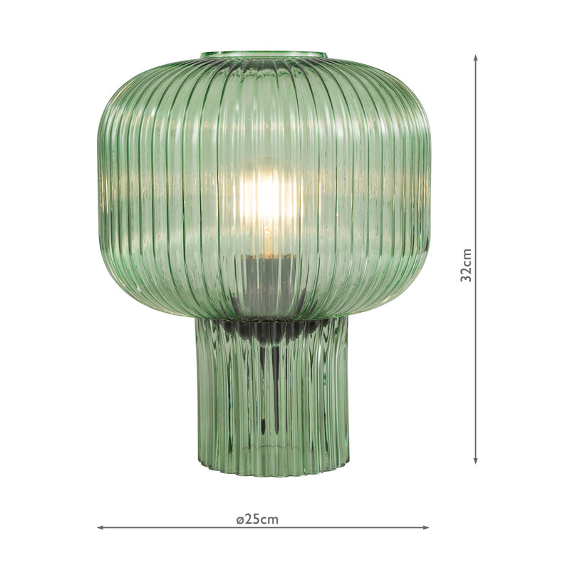 Glass Table Lamp Lamp, Green