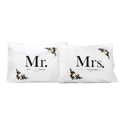 Pillowcase Set Mr&Mrs Two Are Better