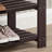 Three-Tier Bamboo Shoe Storage Bench, Suitable For Entryways And Living Rooms, With A 300-Pound Load-Bearing Capacity, Available In Rustic Walnut And Slate Gray.-1096116598