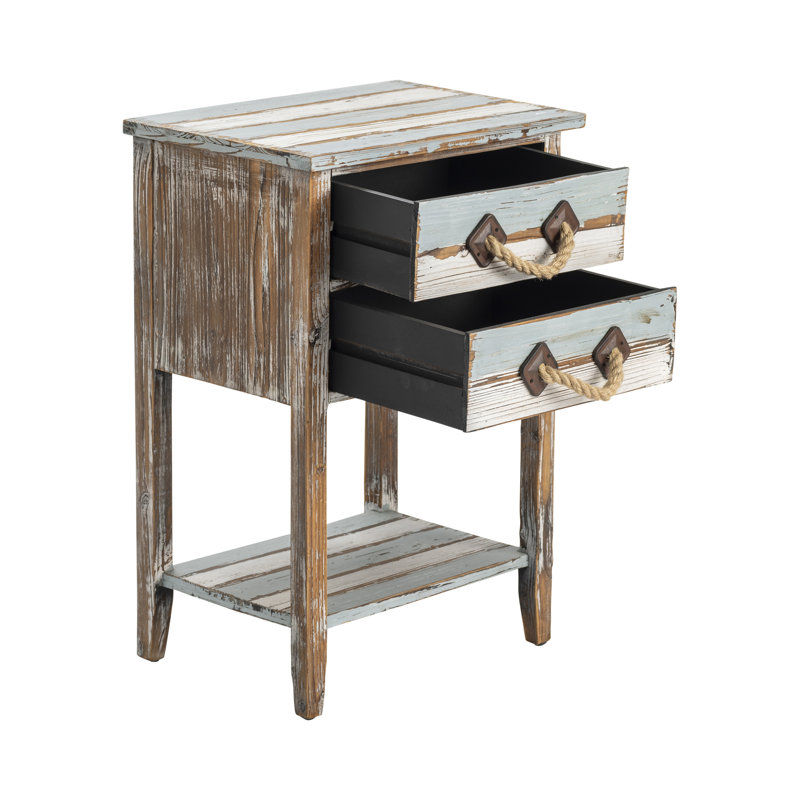 Swiftsure Solid Wood 2 - Drawer End Table