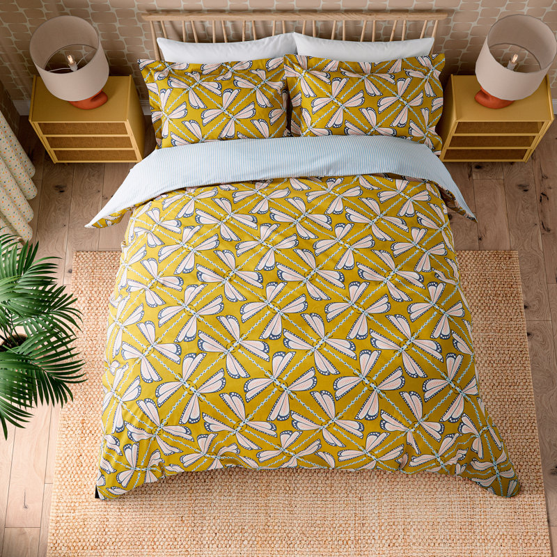 Moon Flights Cotton Animal Print Duvet Cover Set with Pillowcases, King Size Duvet Cover + 2 Pillowcases