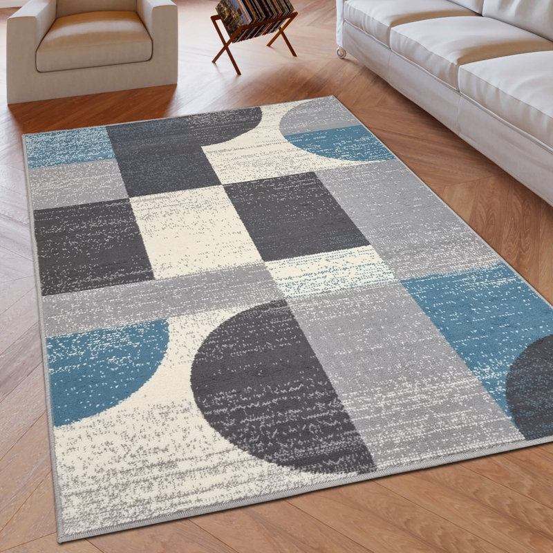 Friscia Geometric Area Rug, Rectangle 120 x 170cm