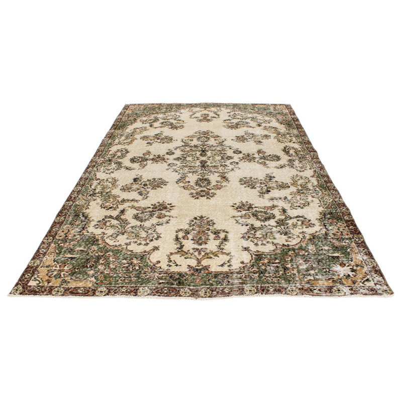 Tapis contemporain beige et multicolore 6 x 10