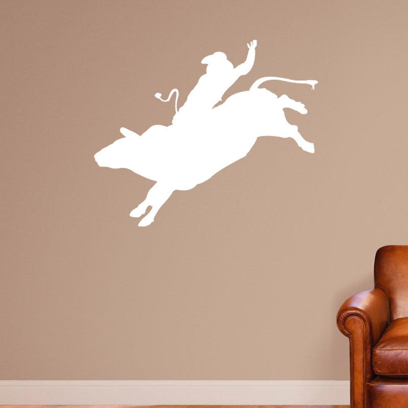 Décalcomanie murale un avenant bull, Blanc