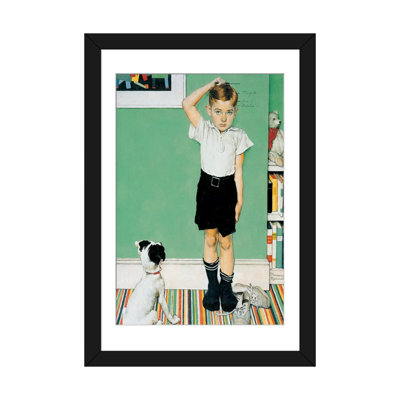 «He Is Going to Be Taller Than Dad» par Norman Rockwell, reproduction d'art sur toile