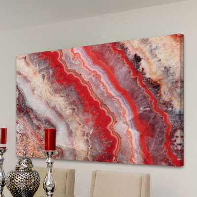 « red rhodochrosite », reproduction d’art sur toile tendue